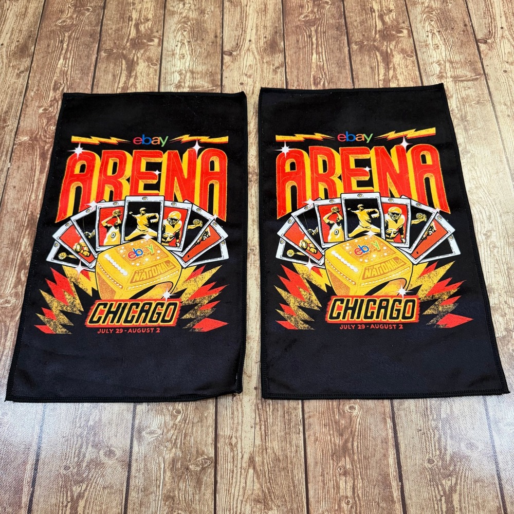eBay Arena Chicago Rally Towel Set One Size Black Sports Memorabilia 2 Pack